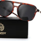 Tortoise Frame Grey Lens / 53 Millimeters | B0H2V1QXBR | FEISEDY Retro Polarized Aviator Square Sunglasses for Women Men UV400 B0357