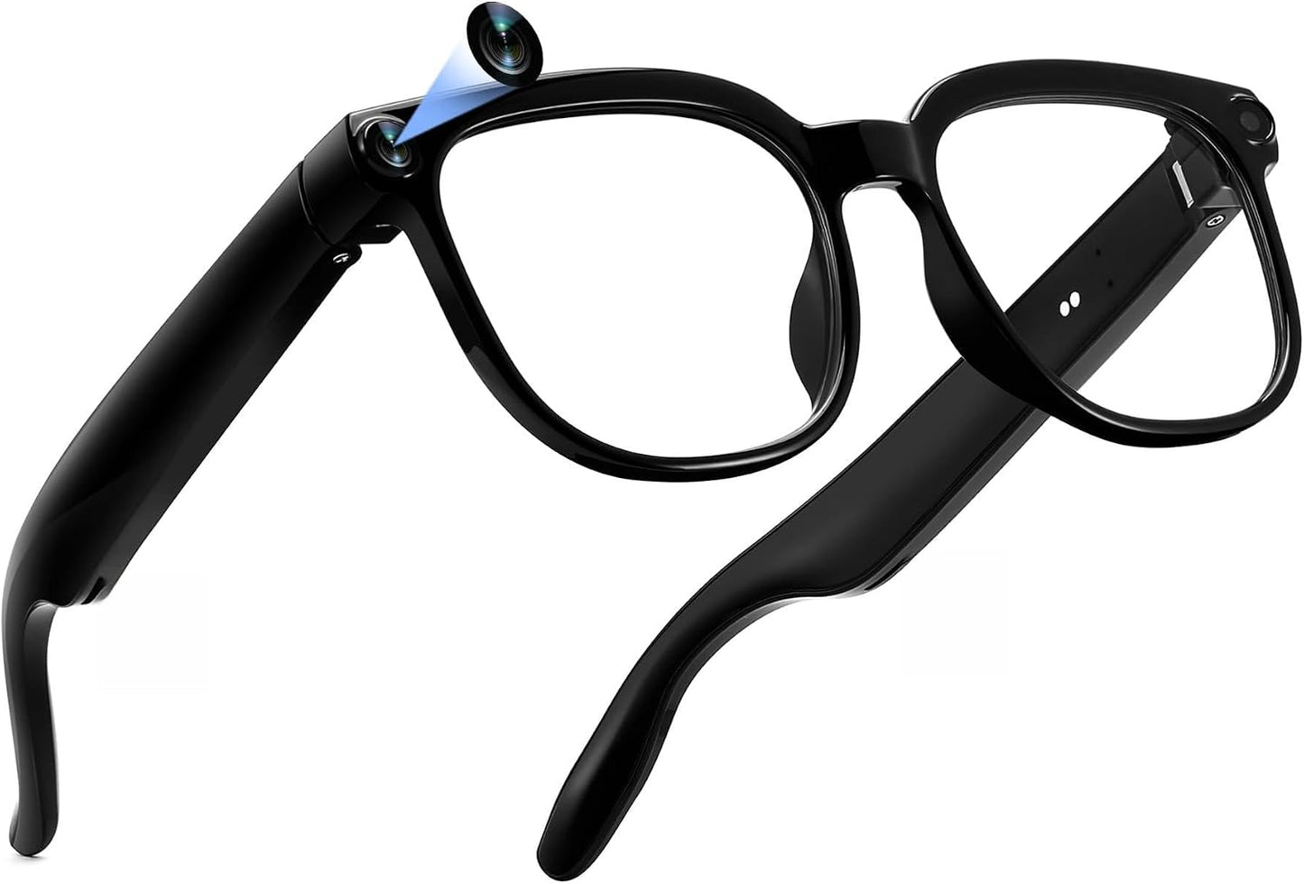 Transparent Lens | B0H11DSNHC | FEISEDY AI Smart Glasses with Camera, Real-Time Translation&Recording, AI Assistant, Open-Ear Bluetooth Audio, Photo Capture, Smart Eyewear for Travel Business & Daily Use B1736 (Photochromic Lenses)