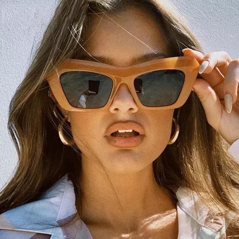 商品图片 30 | B09TFBWQ5G | FEISEDY Retro Square Cat Eye Sunglasses Jelly Colored Women Men 90s B2902