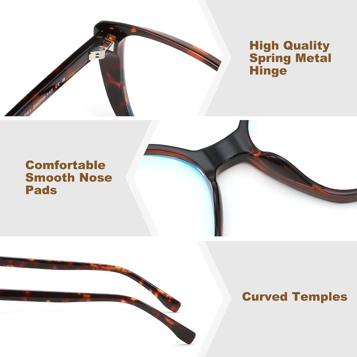 ÉÌƷͼƬ 17 | B0CTQL71PM | FEISEDY Cat Eye Blue Light Glasses for Women Anti Glare Eyestrain Computer Game Glasse B0123