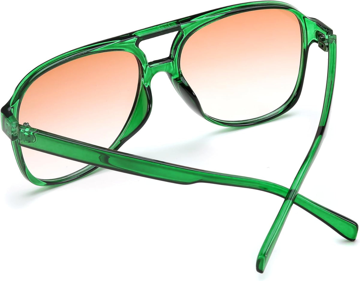 ÉÌƷͼƬ 39 | B0CB543WBD | FEISEDY Vintage Retro 70s Plastic Aviator Sunglasses Women Men Classic Large Squared Frame B2751