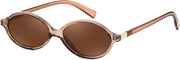 103 Transparent Brown / 47 Millimeters | B0DW8VZD2B | FEISEDY Retro Oval Sunglasses for Women 90s Narrow Round Lightweight Shades Y2k Trendy Sunnies B1171
