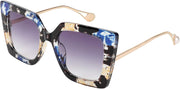 Marble Pattern / 50 Millimeters | B08HVKPRV2 | FEISEDY Sunglasses Womens Trendy, Oversized Square Shades, Pearl Inlay Cat Eye Frame UV400 Protection B2625