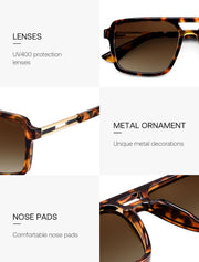 ÉÌƷͼƬ 26 | B0GLNFSYQ5 | FEISEDY Retro Aviator Polarized Square Sunglasses for Men Women B0377
