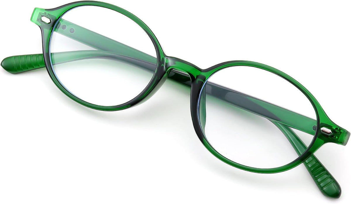 ÉÌƷͼƬ 48 | B0DJ4YNFXZ | FEISEDY Vintage Oval Blue Light Glasses for Women Men Stylish Lightweight 90s Eyeglasses Fake Nerd Y2k Eyewear Frame B0242