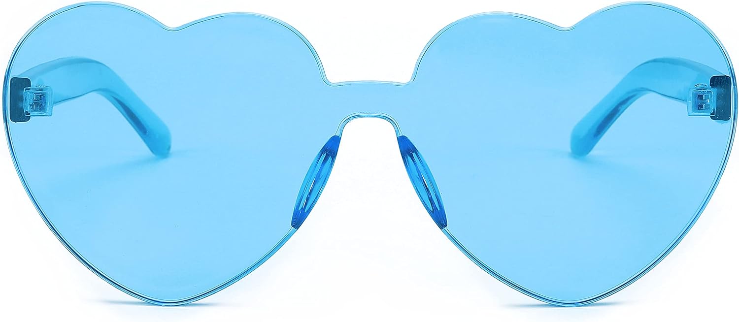 商品图片 29 | B07BLKHDRH | FEISEDY Thick Heart Sunglasses Rimless Heart Shaped Sun Glasses Women Fashion Love Glasses B2419