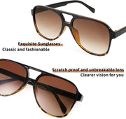 ÉÌƷͼƬ 24 | B0CB543WBD | FEISEDY Vintage Retro 70s Plastic Aviator Sunglasses Women Men Classic Large Squared Frame B2751