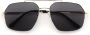 Black / 58 Millimeters | B0GL217MQY | FEISEDY Retro Aviator Sunglasses Men Women Trendy Semi-Rimless B0383