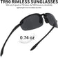 商品图片 4 | B0FY1FT8ZN | FEISEDY Sports Sunglasses for Men Women TR90 Rimless Frame for Running Fishing Driving B0349