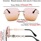 商品图片 59 | B083VRLS2Q | FEISEDY Classic Rimless Sunglasses Women Metal Frame Diamond Cutting Lens Sun Glasses B2567