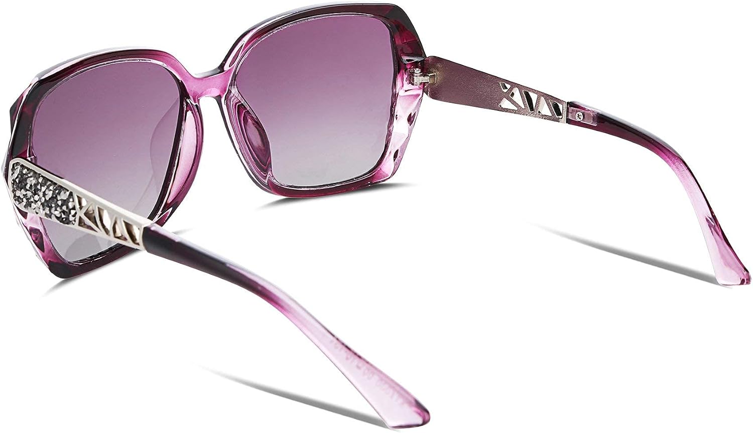 商品图片 74 | B079GT4RXH | FEISEDY Polarized Women Square Sunglasses Sparkling Composite Shiny Frame B2289