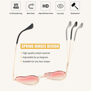 ÉÌƷͼƬ 10 | B0BP6HX1R6 | FEISEDY Polarized Heart Sunglasses Women Men Metal Frame Cute Lovely Glasses UV400 Protection B2375