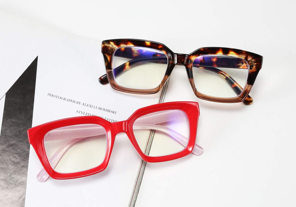 ÉÌƷͼƬ 14 | B07TCM52QY | FEISEDY Retro Square Blue Light Blocking Reading Glasses B2479
