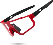 Red / Large | B0CWTRCRBM | FEISEDY Photochromic Cycling Glasses for Men Women Clear Mountain Bike Sunglasses Sports Baseball B0133