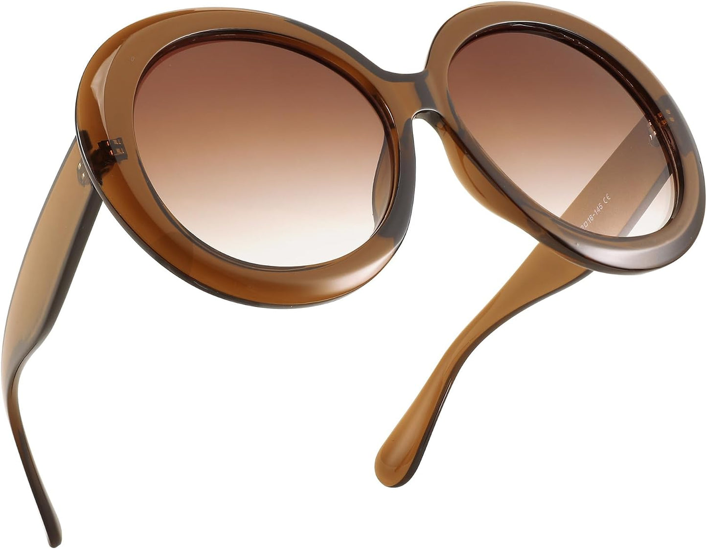 商品图片 16 | B0C7ZVD4MD | FEISEDY Oval Oversized Trendy Sunglasses Women Men Stylish Retro Big Frame Vacation Sun Glasees UV400 Protection B0017