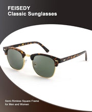 ÉÌƷͼƬ 2 | B093PN4RN2 | FEISEDY Sunglasses for Men Women Finish Semi-Rimless Frame Driving Sun glasses Mirror Lens 100% UV Blocking B2242 (3 Pack)