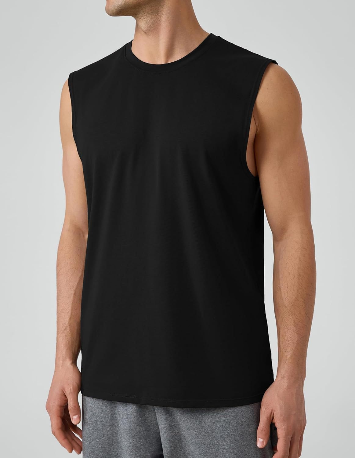 商品图片 2 | B0GLPZ77BT | Men's Tank Top - Quick-Dry Breathable Sleeveless Shirt for Gym Running Workout, Loose Fit Round Neck Active Undershirt