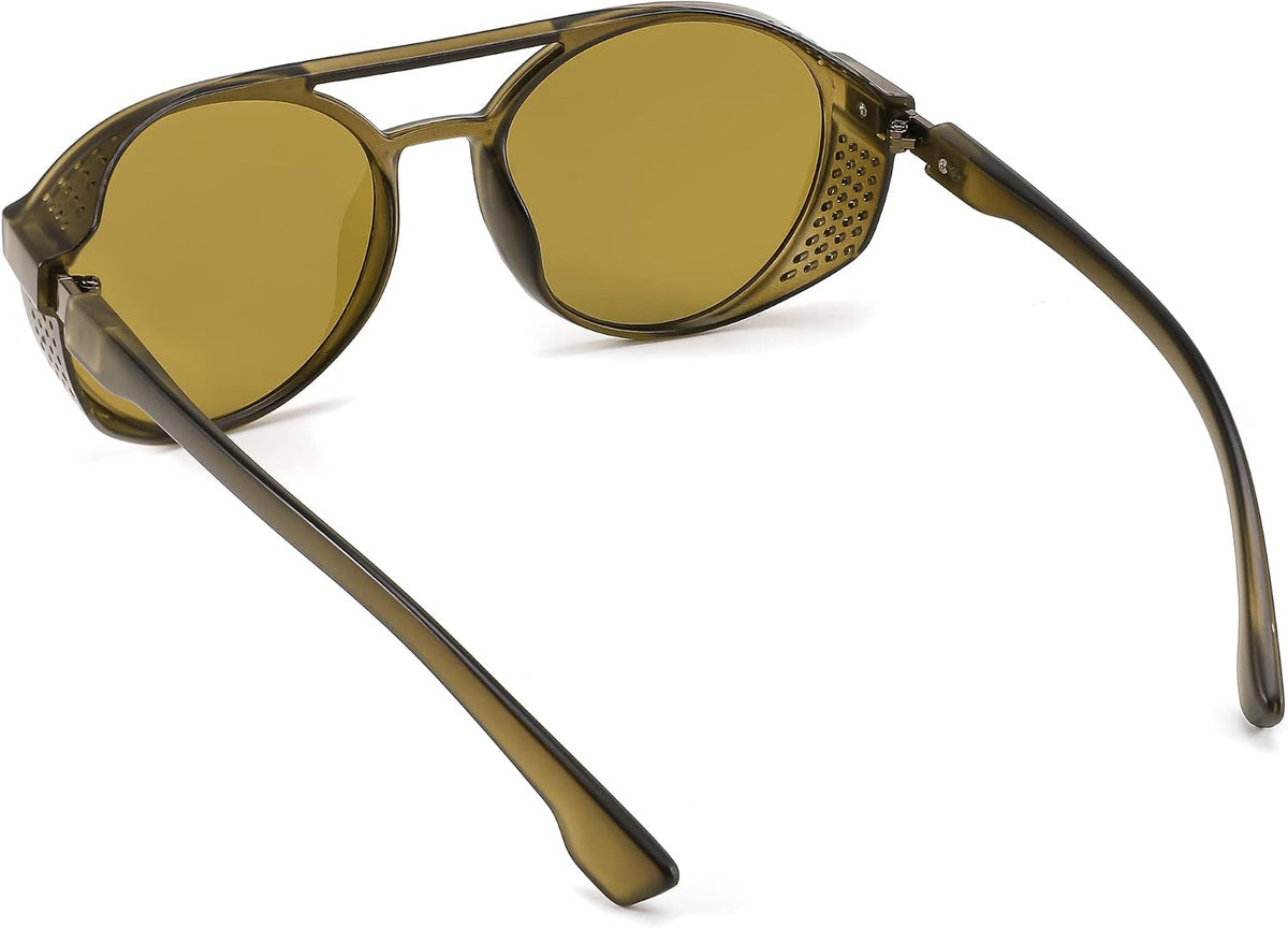 ÉÌƷͼƬ 10 | B0B6HWK6X1 | FEISEDY Classic Steampunk Sunglasses for Men Women Retro Round Gothic Shades Eyewear UV400 Protection B2957