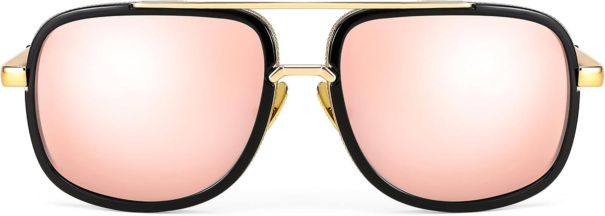 ÉÌƷͼƬ 32 | B0B681YMF5 | FEISEDY Retro Trendy Aviator Sunglasses Women Men Classic Vintage Square Sunglasses 70s Large Metal Shades B2321