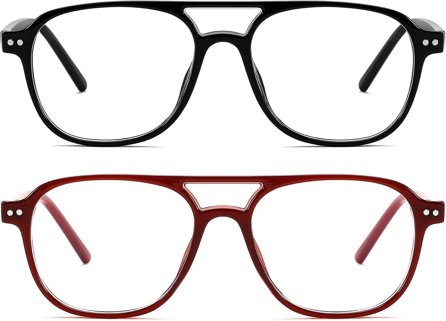 商品图片 44 | B0CY2LFJP7 | FEISEDY Blue Light Blocking Glasses Women Men Square Computer Lightweight Pilot Glasses Anti Eyestrain & UV Glare B0141