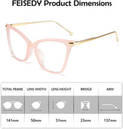 ÉÌƷͼƬ 28 | B085VSD2L3 | FEISEDY Oversized Cat Eye Glasses Frame Blue Light Blocking Eyewear for Women B2589