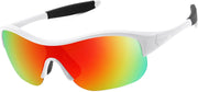 05 White Frame Red Mirrored Lens Black Legs / Large | B0CZ8J75HX | FEISEDY Polarized Sports Sunglasses for Kids Youth Baseball Cycling Running Glasses for Boys Girls Age 3-12 B0142