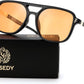 Black Frame Orange Lens / 53 Millimeters | B0H2VD81HY | FEISEDY Retro Polarized Aviator Square Sunglasses for Women Men UV400 B0357