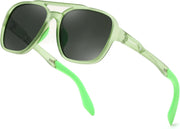 Jelly Green/Green Lens / 56 Millimeters | B0GCQWRKXZ | FEISEDY Retro Aviator Polarized Sunglasses Women Men Outdoors B0260