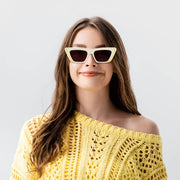 ÉÌƷͼƬ 17 | B0BFJ162P8 | FEISEDY Retro Sunglasses for Women Men Vintage Cat Eye Fashion Metal Square 70s Frame Classic UV Protection Sun Glasses B2966