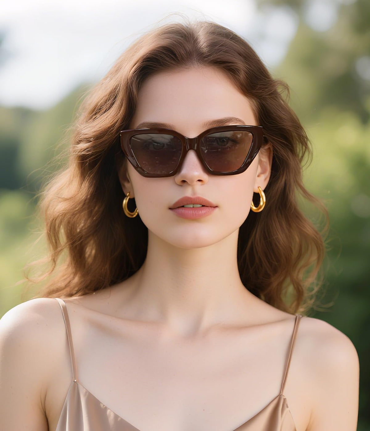 ÉÌƷͼƬ 35 | B0F8N6T6HM | FEISEDY Women's Polarized Cat Eye Sunglasses - UV400 Protection, Trendy Design for Driving & Daily Wear B0299