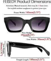 ÉÌƷͼƬ 23 | B07MNGNLNT | FEISEDY Classic Women Sunglasses Fashion Thick Square Sun Glasses B2471