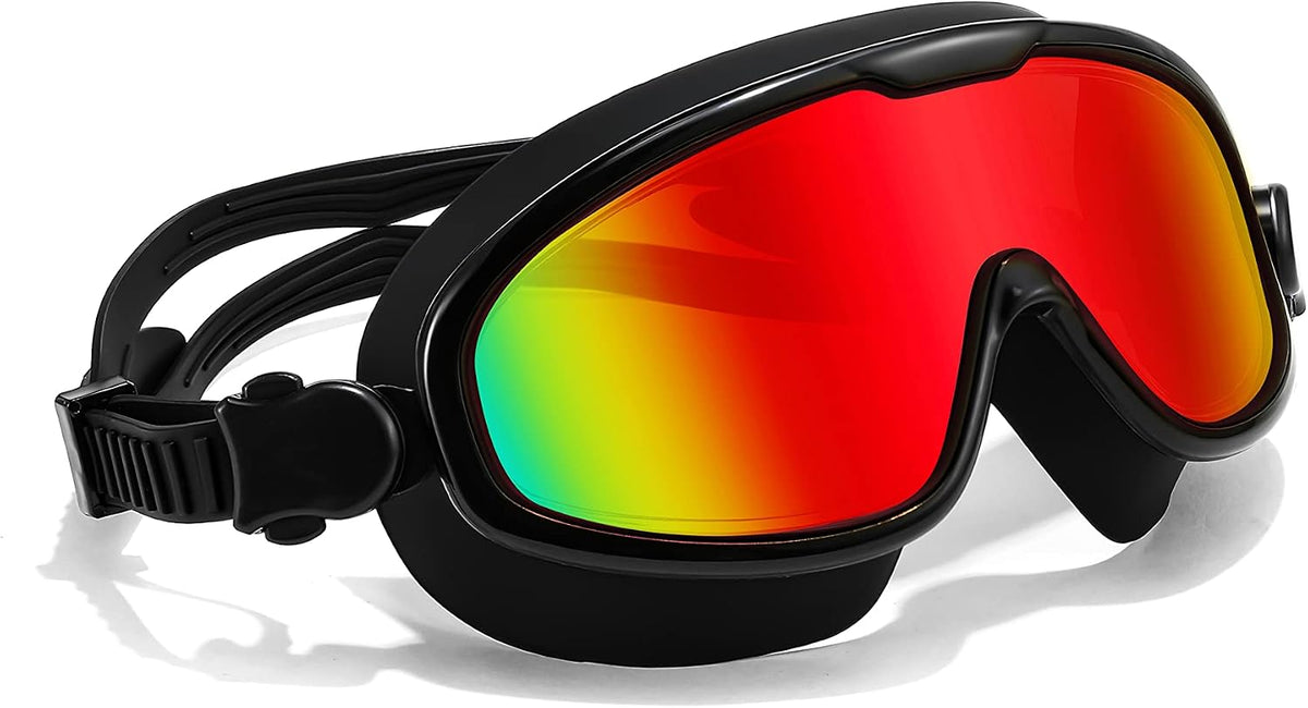 Black / Clear | B0BWF3Y9S7 | FEISEDY Swim Goggles No Leaking Anti-Fog Pool Goggles Swimming Goggles Adult Men Women Youth, 180° Clear Vision UV400 B2389
