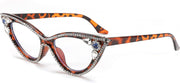 Leopard / 50 Millimeters | B0CQ55LMYK | FEISEDY Diamond Blue Light Blocking Glasses Cat Eye Rhinestone Women Glasses Frame Anti Eyestrain Computer Eyewear B0070