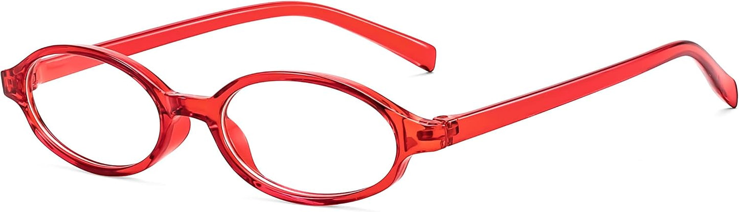 商品图片 14 | B0DKNKBFBX | FEISEDY Y2K Retro Oval Nerd Blue Light Glasses for Women B0258