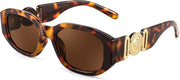 007 Leopard Frame/Brown Lens / 54 Millimeters | B0BZP47TBP | FEISEDY Retro Trendy Rectangle Sunglasses Women Men Narrow Shades B2322