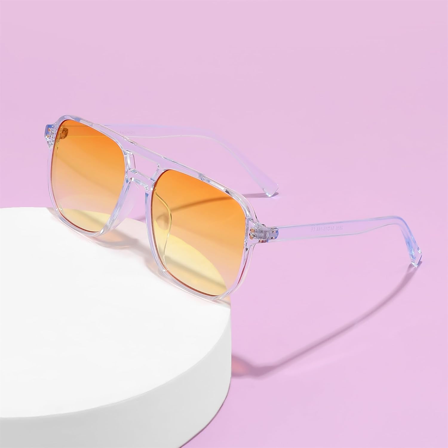 商品图片 122 | B09J8999GR | FEISEDY Retro Square Aviator Sunglasses Women Men 70s Vintage Trendy Plastic Frame Sun Glasses B2835