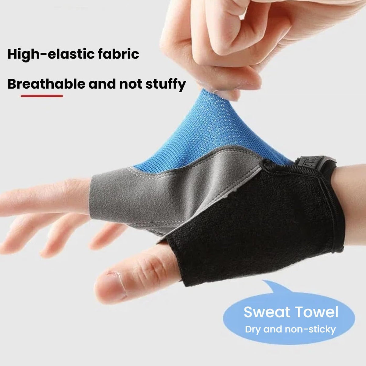 商品图片 7 | B0GZ43HHMY | Half Finger Cycling Gloves for Men Women, Breathable Anti-Slip Gel Palm Workout Gloves for Gym, Biking, Weight Lifting