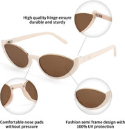 ÉÌƷͼƬ 5 | B09P86RSS8 | FEISEDY Fashion Small Cat Eye Sunglasses for Women Retro Trendy Cool Sun Glasses B2864
