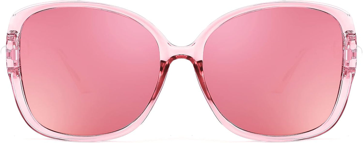 ÉÌƷͼƬ 32 | B0BJ71VZCB | FEISEDY Women's Fashion Sunglasses, Oversized Square Frame with Pearl Sparkling, Polarized UV Protection B2821