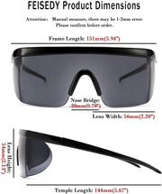 ÉÌƷͼƬ 60 | B096SD9GGG | FEISEDY Oversized Mirror Shield Sport 80s Sunglasses Ski Goggles Flat Top One Piece Futuristic Visor Women Men B2522