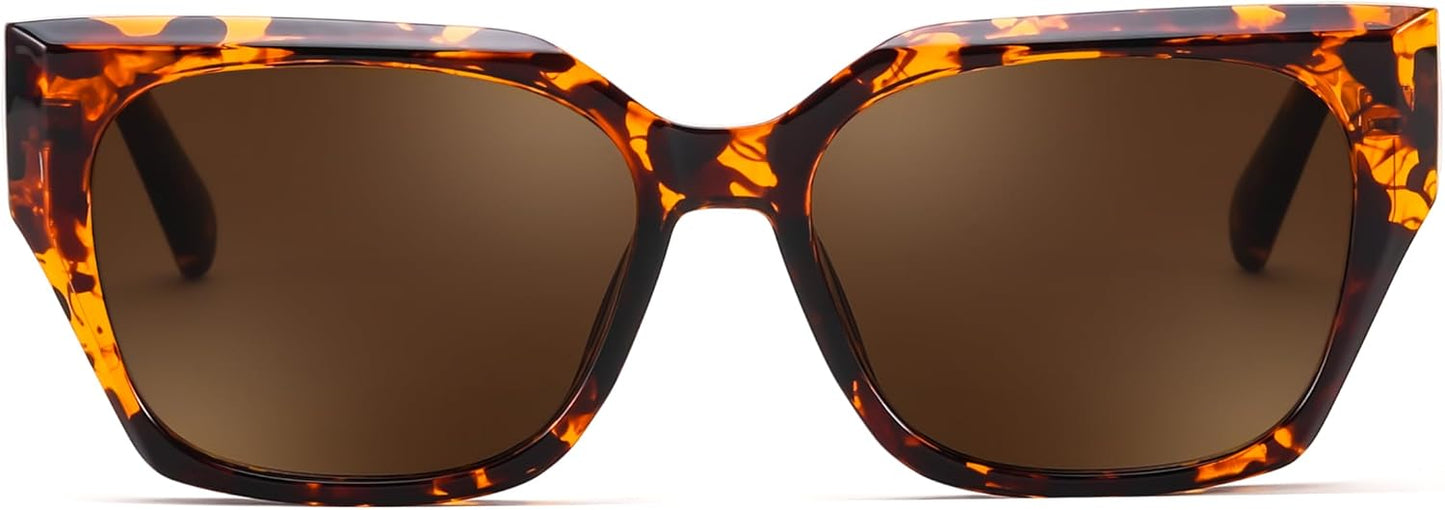 商品图片 2 | B0CWH35L5W | FEISEDY Square Fashion Sunglasses for Men Women Trendy Chunky Rectangle Sun Glasses Designer Style Shades B0107