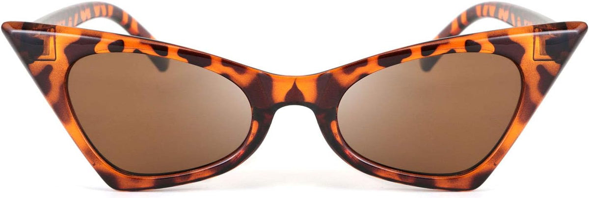 02 Leopard / 47 Millimeters | B08DFNGYWQ | FEISEDY Small Cat Eye Sunglasses Vintage Square Shade Women Eyewear B2291