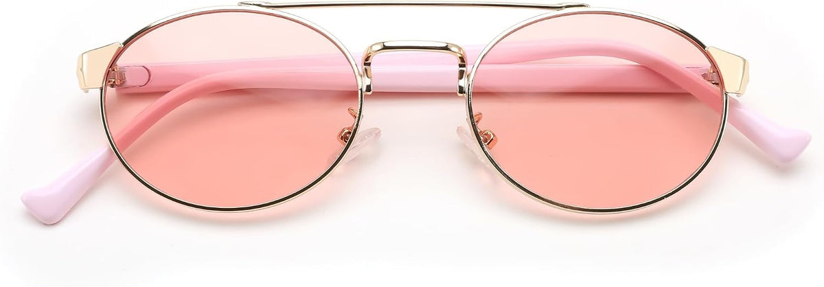 ÉÌƷͼƬ 16 | B0DRYKH1MV | FEISEDY Classic Trendy Oval Sunglasses Women Men Cute Small Shade Metal Frame Sunnies B0264