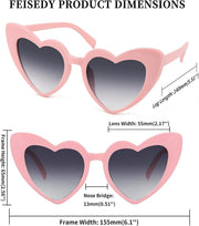 ÉÌƷͼƬ 37 | B08K4J65LX | FEISEDY Vintage Heart Shaped Sunglasses Women Stylish Love Eyeglasses B2421-P1