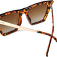 商品图片 3 | B0BY2ML713 | FEISEDY Vintage Square Polarized Cat Eye Sunglasses for Women Men Trendy Fashion Sunnies B2382