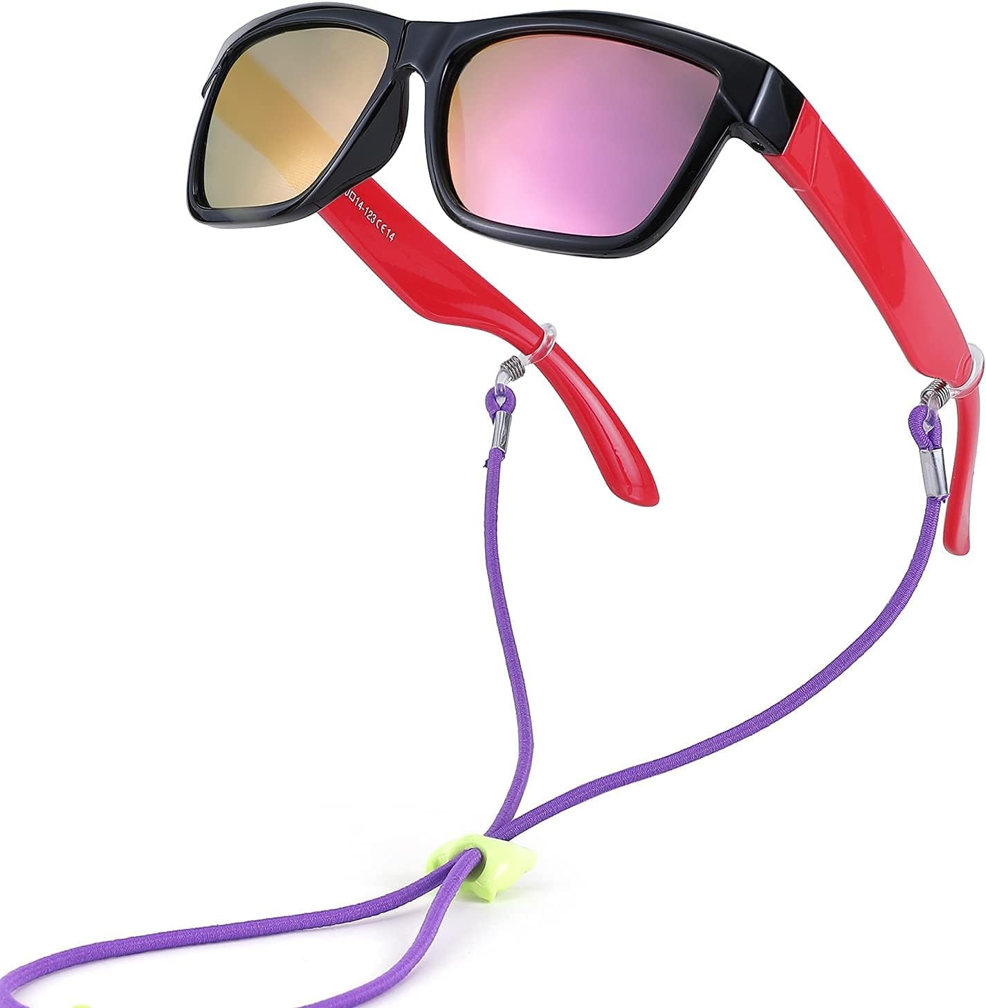 004black Frame/Red Leg/Polarized Red Lens / 48 Millimeters | B09DPLZ5R3 | FEISEDY Kids Sunglasses UV400 Protection Polarized Lenses Boys Girls Age 3-9 TPEE Rubber Square Flexible Shades B2806