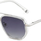 Sliver/Gradient Grey / 56 Millimeters | B0FQ4WQ55N | FEISEDY Polarized Aviator Sunglasses for Women Men Square TAC Lens B0329 | UV400 protection, Lightweight, Military-grade durability, Spring temples, Climate Pledge Friendly, Driving, Beach