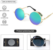 ÉÌƷͼƬ 30 | B0CHLX78KB | FEISEDY Retro Steampunk Sunglasses for Men Women, Round Metal Frame Gothic Vintage Style B2820