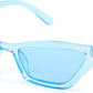 Transparent Blue / Blue Lens / 53 Millimeters | B0C9ZVC83B | FEISEDY Small Cat Eye Sunglasses Vintage Square Shade Women Eyewear B2291