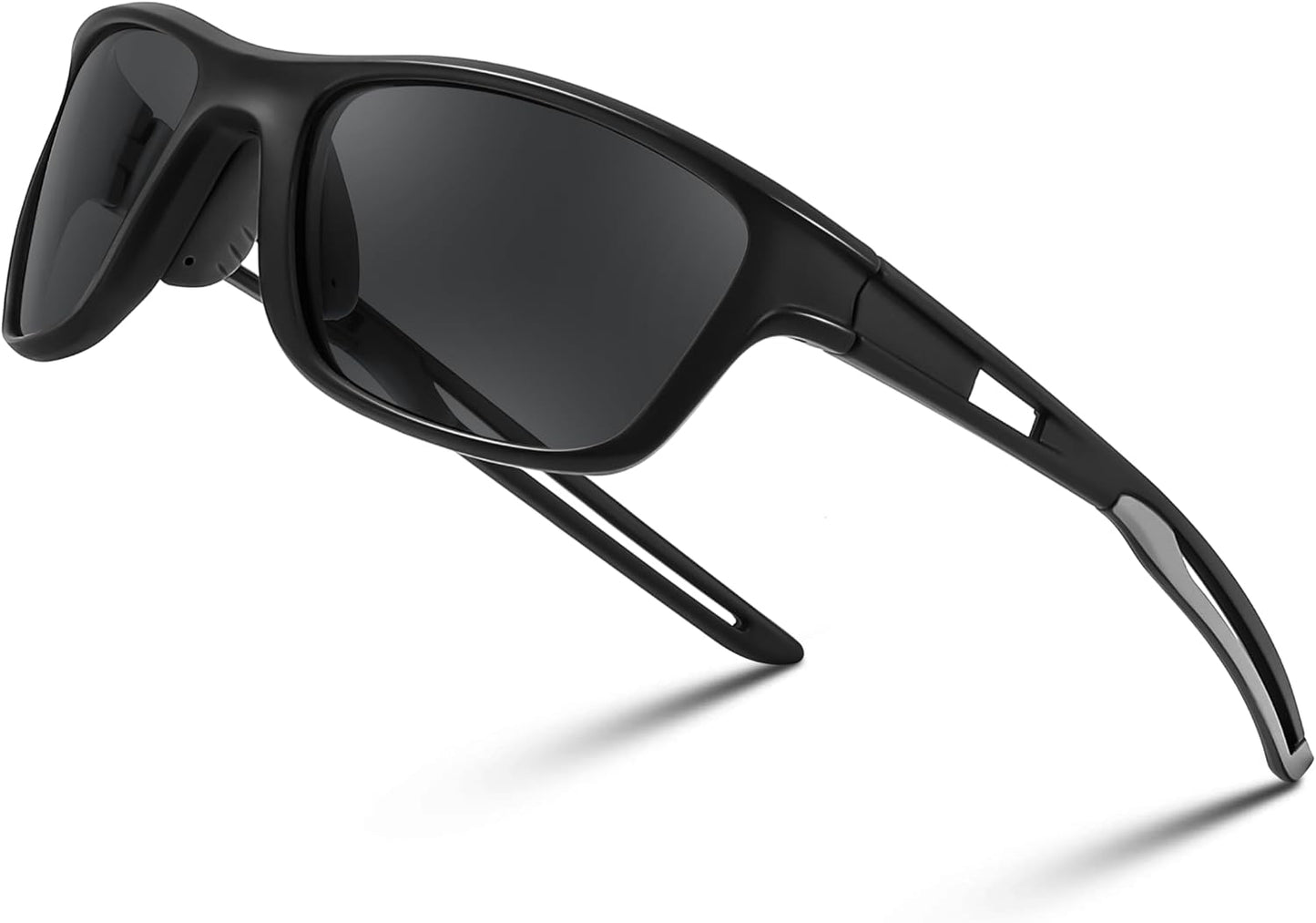 Black Frame & Grey Lens / 55 Millimeters | B0CTXXLHWD | FEISEDY Sports Polarized Sunglasses For Men Women Cycling Driving Fishing Running UV400 Protection B0125